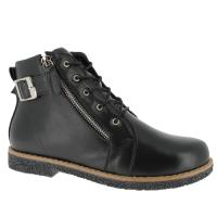 Charlotte boots i svart skinn