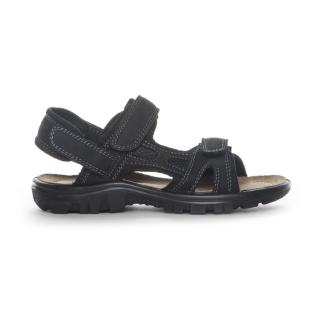 Polecat sandal i svart skinn