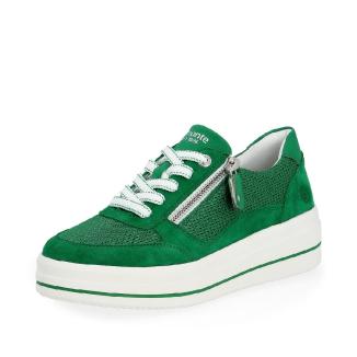 Remonte sneaker i grön mocka