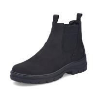Rieker boots i svart nubuck med brodd
