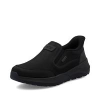Rieker herrloafer i svart nubuck- Extra wide