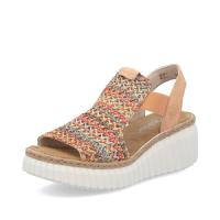 Rieker kilklack aprikos/ multi