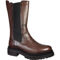 Rosa Negra hög boots i mörkbrunt skinn